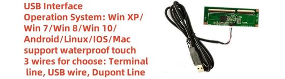 43 Zoll 10-Punkte-kapazitiver Touchscreen-Display USB-Schnittstelle G+G-Struktur