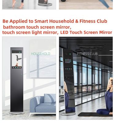 Fabrikverkauf Anpassbarer Multi-Touch-Projizierter kapazitiver (PCAP) Touchscreen-Panel wasserdicht öldicht Smart Mirror Touch Panel für Fitnessclub und Smart Home Badezimmer Touchscreen Lichtspiegel