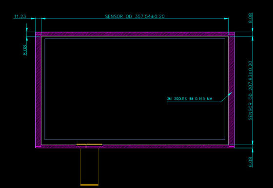 15.6 Zoll Kapazitäts-Touchscreen-Panel mit 10 Touchpoints 1980*1280 Glas für medizinische Anwendungen