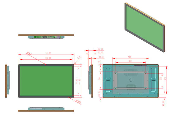 32 Zoll Kapazitäts-Touch-Monitor Montage-Kit -30C-80C nehmen Sie Ihre industriellen Operationen auf die nächste Stufe
